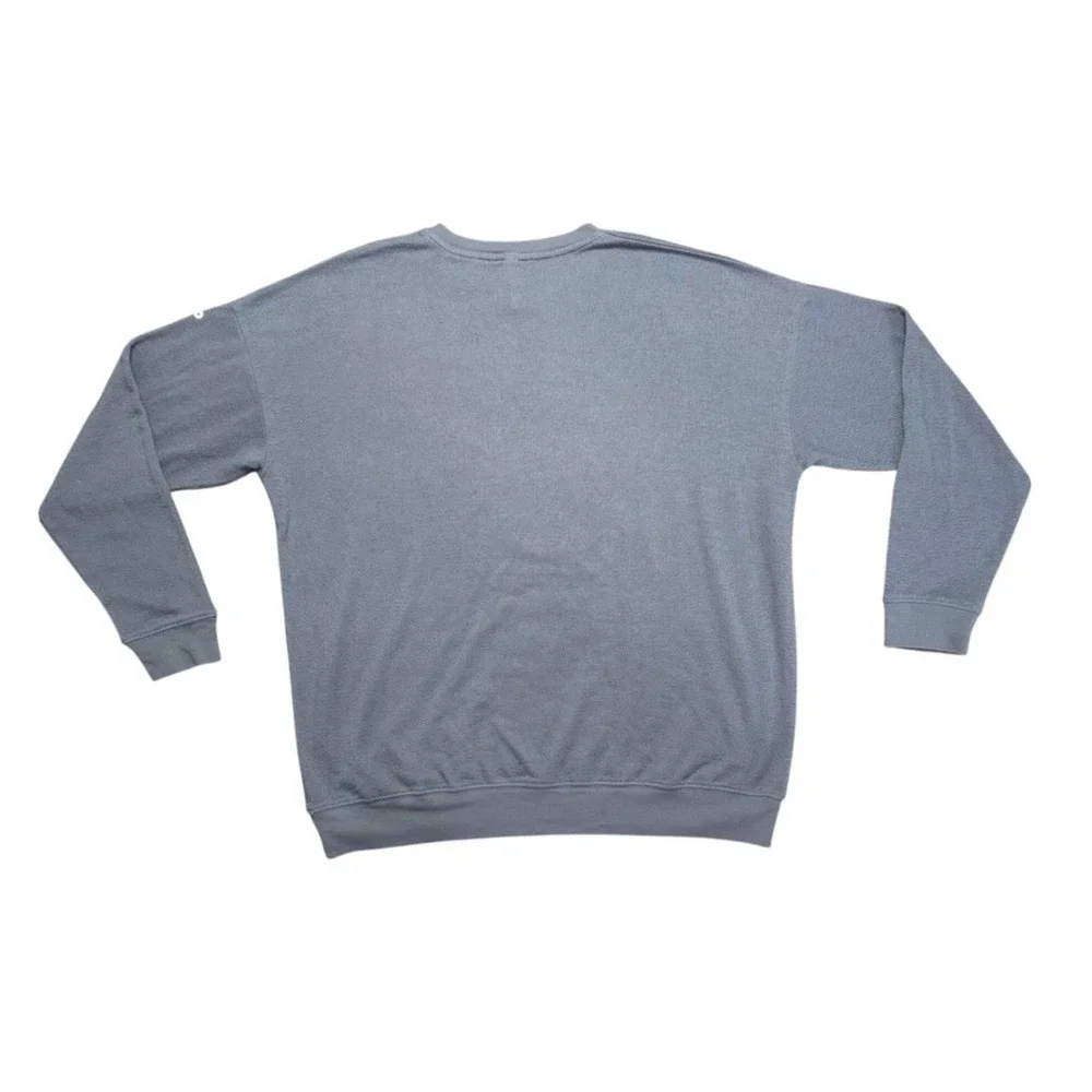 Alo Yoga Soho Sweatshirt Jogger Set Women Medium Blue Grey Good Lounge